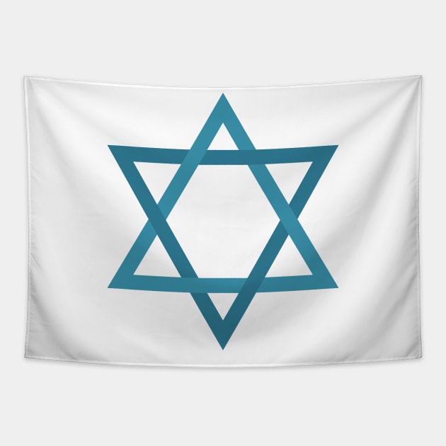 Star of David shape icon in flat design Tapestry by wavemovies