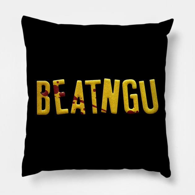 Beatngu Jeepers Creepers - Blood Stained License Plate Pillow by RobinBegins