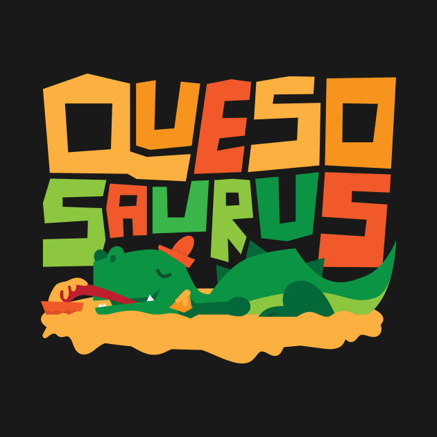 Quesosaurus Queso Cheese Dip Dinosaur by toddsimpson