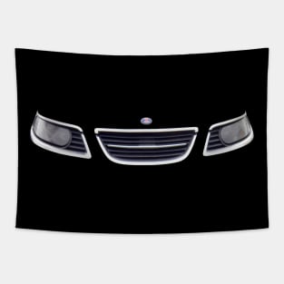 Saab 9-5 1st generation facelift classic car minimalist grille Tapestry