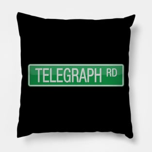 Telegraph Road Street Sign T-shirt Pillow