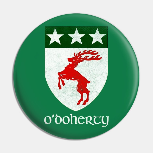 O'Doherty  / Vintage Style Crest Coat Of Arms Design Pin by feck!