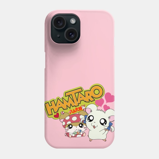 Hamtaro Bijou Ribbon chan with Snoozer Neteru kun Phone Case by Celestial Crafts