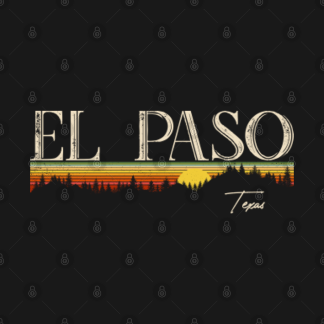 El Paso Texas Retro Vintage Custom - El Paso Texas - Long Sleeve T-Shirt | TeePublic