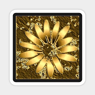 Flower in gold Magnet