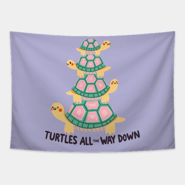 Turtles all the way down Tapestry by Itouchedabee