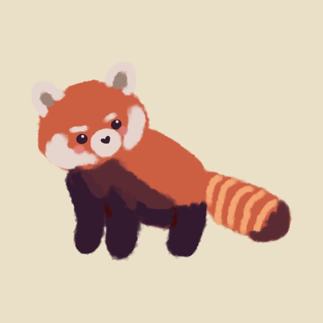 Cute red panda (I love red panda) by Mayarart