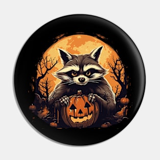 halloween raccoon Pin