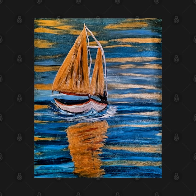 Out in the ocean sailing by kkartwork