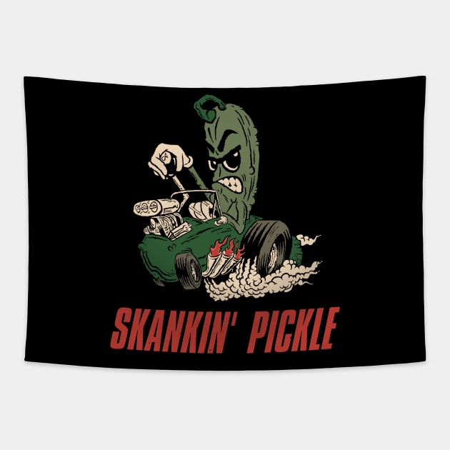 skankin pickle Tapestry by VizRad