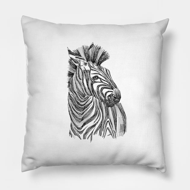 Zebra Pillow by WTW