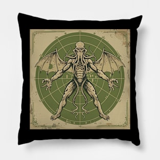 vitruvian cthulhu Pillow