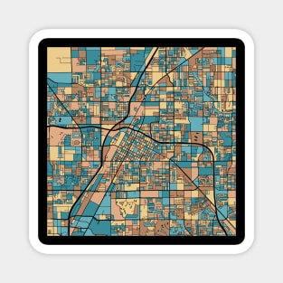 Las Vegas Map Pattern in Mid Century Pastel Magnet