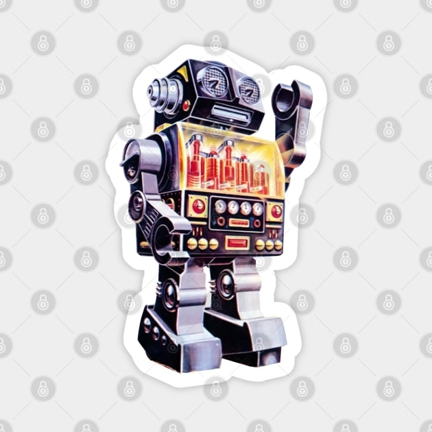 Retro Piston Robot Battery Operated Magnet by hansip88