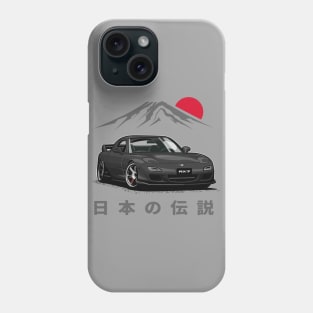 JDM Tuner RX-7 (Brilliant Black) Phone Case