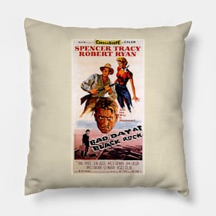 Vintage Movie Poster - Bad Day at Black Rock Pillow