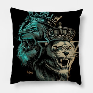 Lion & Lioness King and Queen Pillow