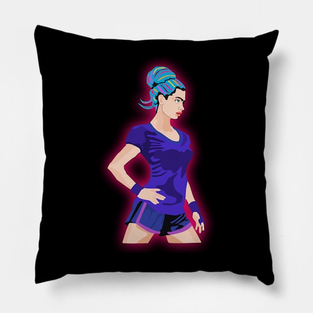 Women Soccer Pillow by Womens Art Store