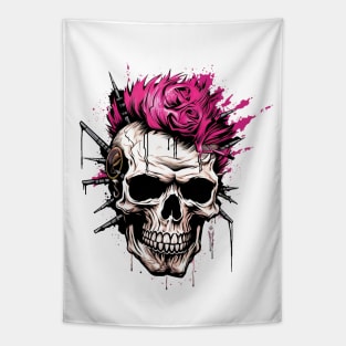 Punker Skull 2 Tapestry