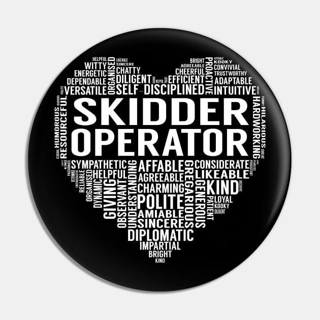 Skidder Operator Heart Pin by LotusTee