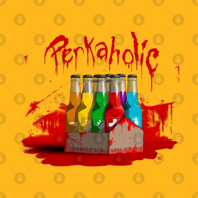 Zombie 8-Pack Bloodied Perkaholic on Orange by LANStudios