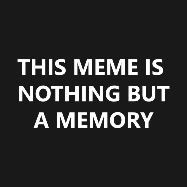 This Meme Is Nothing But A Memory by Barkin_MADD