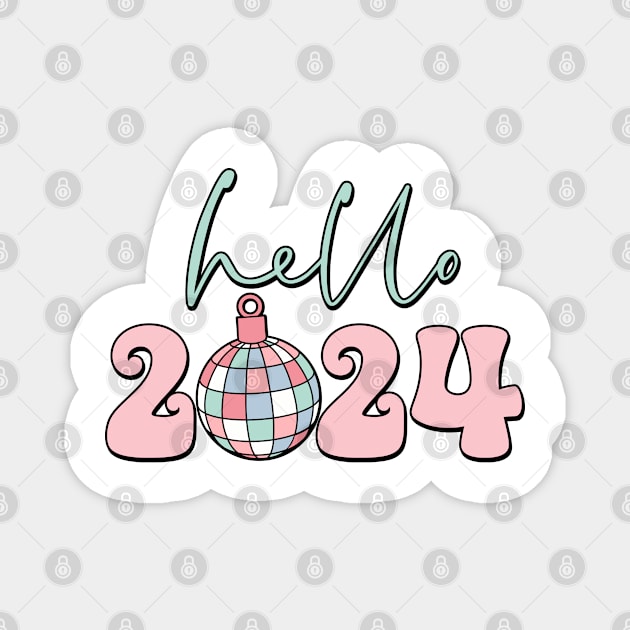 Hello 2024 Magnet by MZeeDesigns