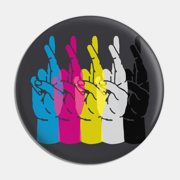 Fingers Crossed For Hope Pin by Thomas Mee Design Works