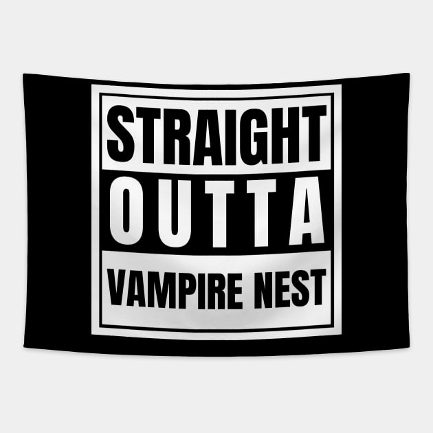 Straight Outta Vampire Nest Vampire Alpha Supernatural Tapestry by nathalieaynie