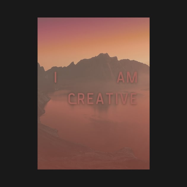 I AM CREATIVE Affirmation Sunset Graphic by WonderfulHumans