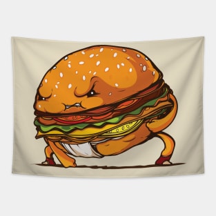 Sumo Burger Hamburger Food Fighter Tapestry