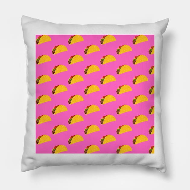 Pink Taco Pillow by IslandofdeDolls