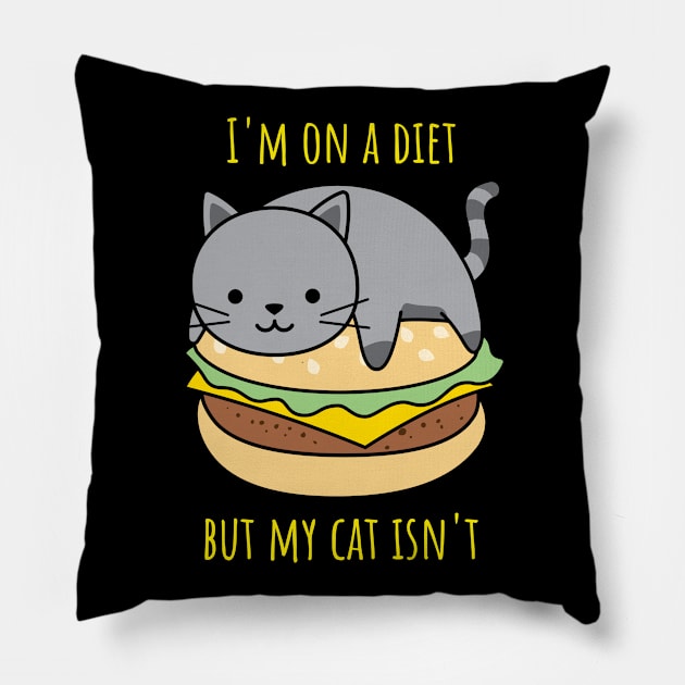 Cat diet Pillow by Aversome