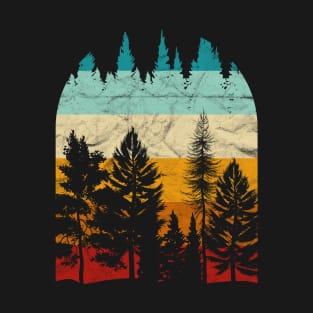 Wildlife Outdoors Nature Retro Forest T-Shirt