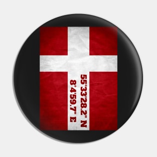 Blavandshuk Fyr coordinates with flag (vertical) Pin