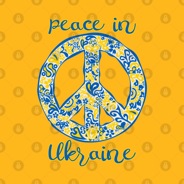 Peace in Ukraine pacific symbol by Cute-Design