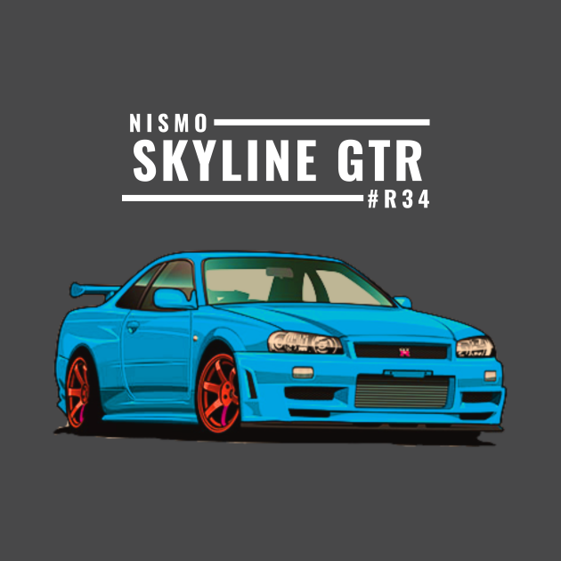 skyline r34 GTR ( nismo ) - Gtr - T-Shirt | TeePublic