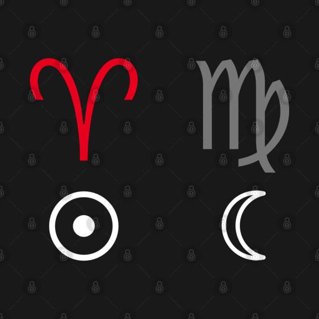 Aries Sun Virgo Moon Zodiac Sign by Horosclothes