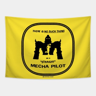 No Straight Mecha Pilot (black) Tapestry