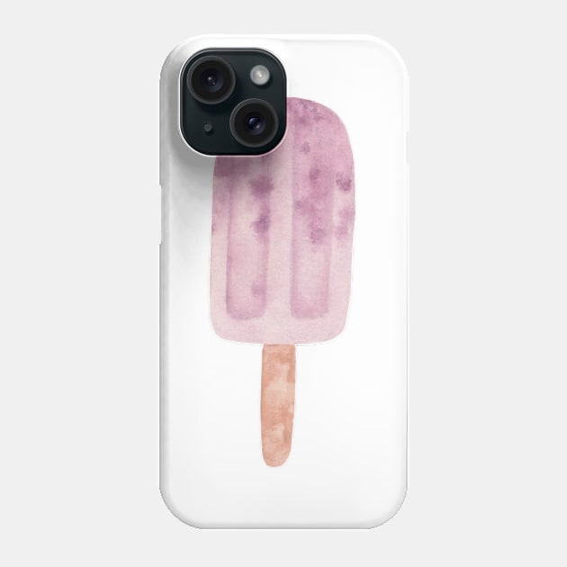 Purple popsicle watercolor Phone Case by GinaaArts