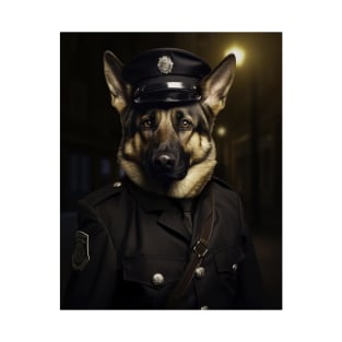 german shepard as police officer T-Shirt