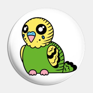 Dark Green Budgie Pin