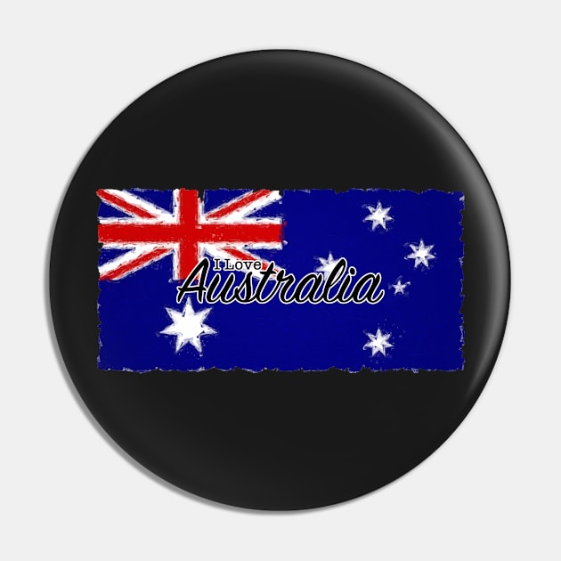 I Love Australia Pin by Custom Autos