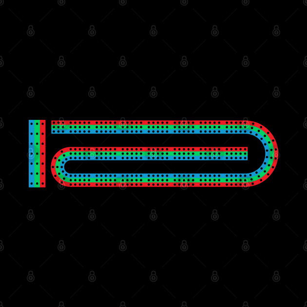 Cribbage Board 3 Track Classic by Huhnerdieb Apparel