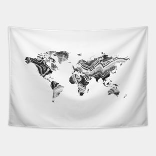 world map with agate marble texture Tapestry