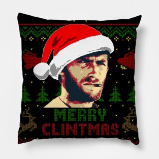 Clint Eastwood Merry Clintmas Pillow