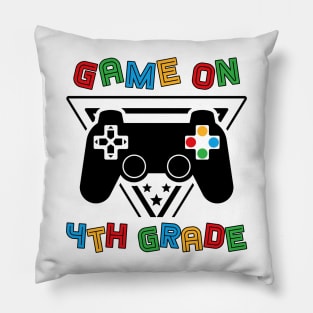 Back To School Game On 4th Grade Funny Gamer Kids Boys Pillow