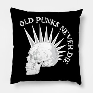 Old Punks Never Die - v2 Pillow