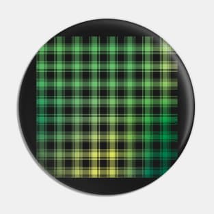 Plaid Pattern Natural Green and Yellow Gradient Pin