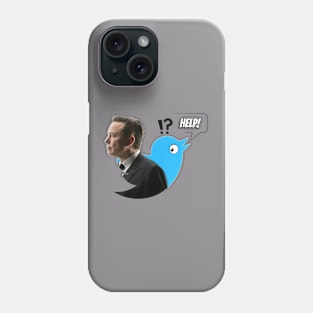 Elon musk and twitter T-Shirt Phone Case